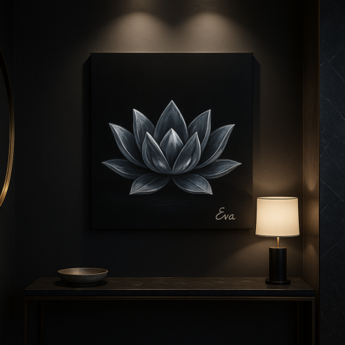 Peinture Lotus Origamy Métal — Édition Limitée