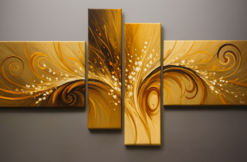 Tableaux design Phoenix Doré