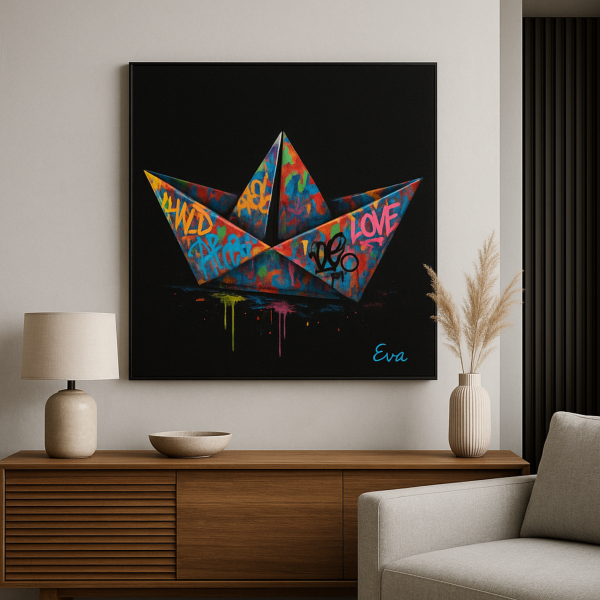 Peinture Bateau Origamy Graffiti — Édition Limitée 