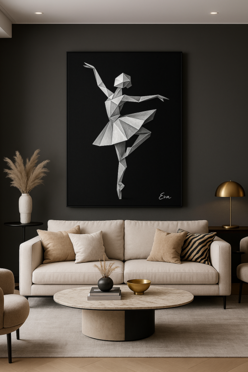 Peinture Danseuse Origamy — Édition Limitée 
