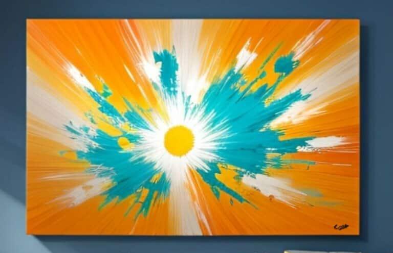 Tableau Peinture Salutation au Soleil Levant xxl