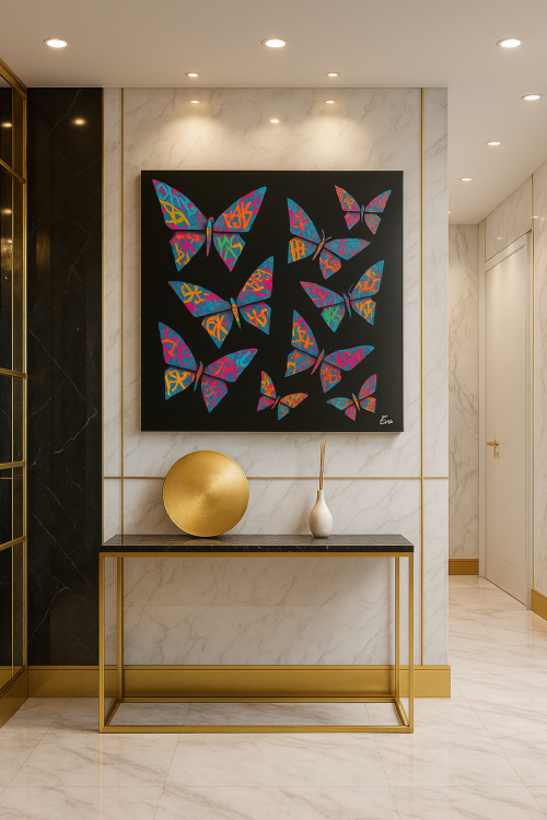 Peinture Vol de Papillons Origamy – Graffiti & Couleurs – Édition Limitée 